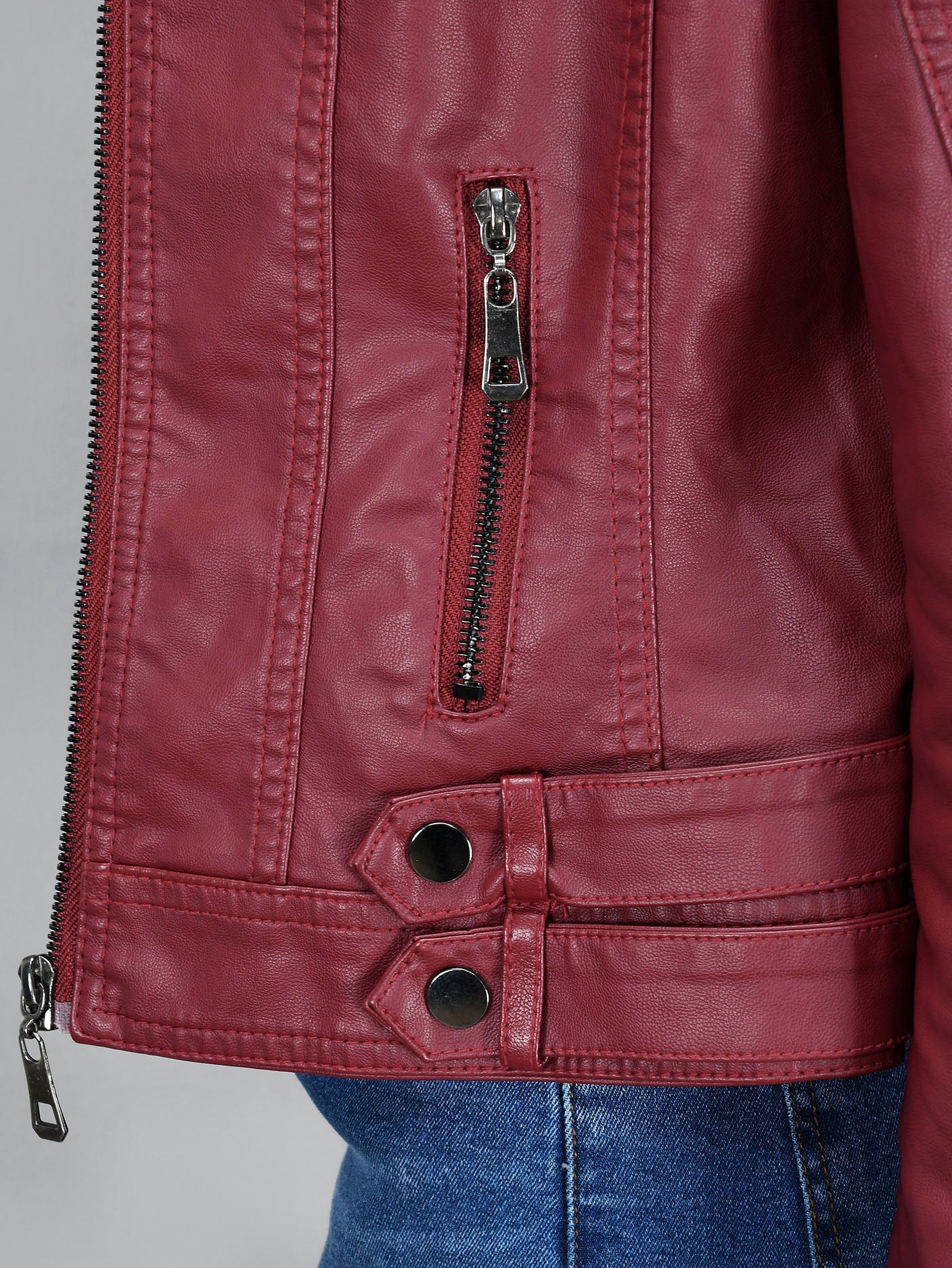 Limelight - Iconic Leather Jacket - Maroon