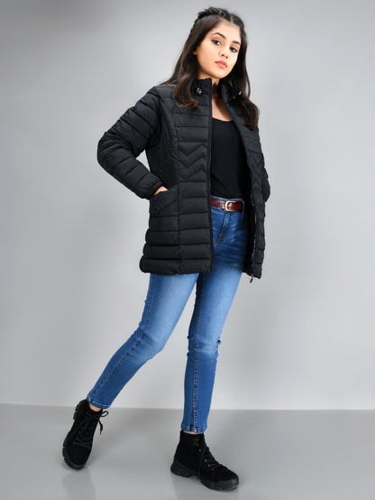 Limelight - Hooded Puffer Jacket - Black