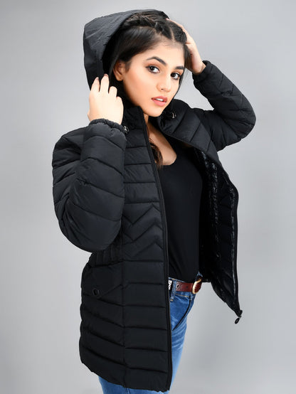 Limelight - Hooded Puffer Jacket - Black