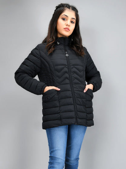 Limelight - Hooded Puffer Jacket - Black