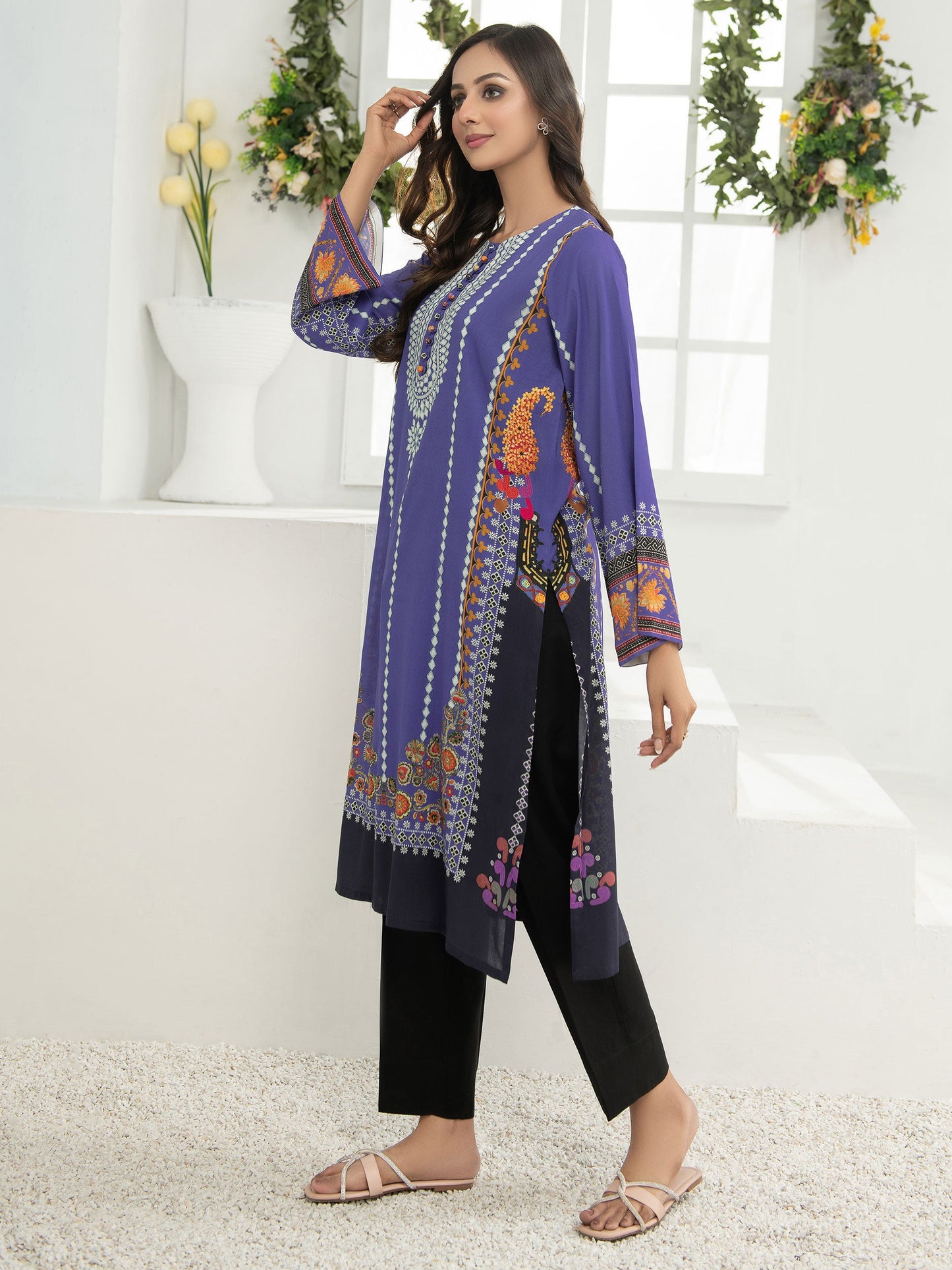 Limelight - Viscose Lawn Shirt-Printed (Unstitched)