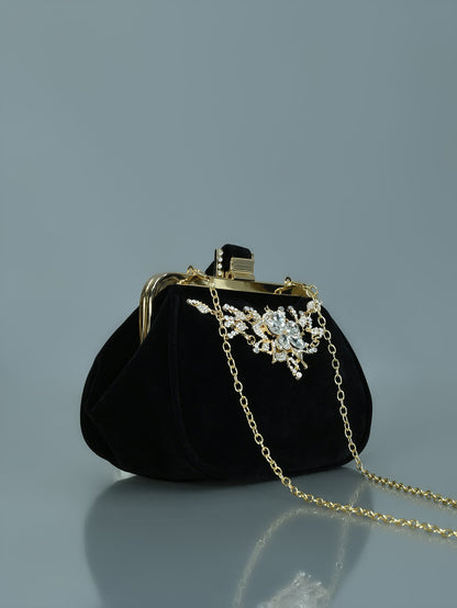 Limelight - Bejeweled Velvet Clutch