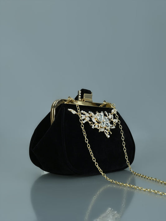 Limelight - Bejeweled Velvet Clutch