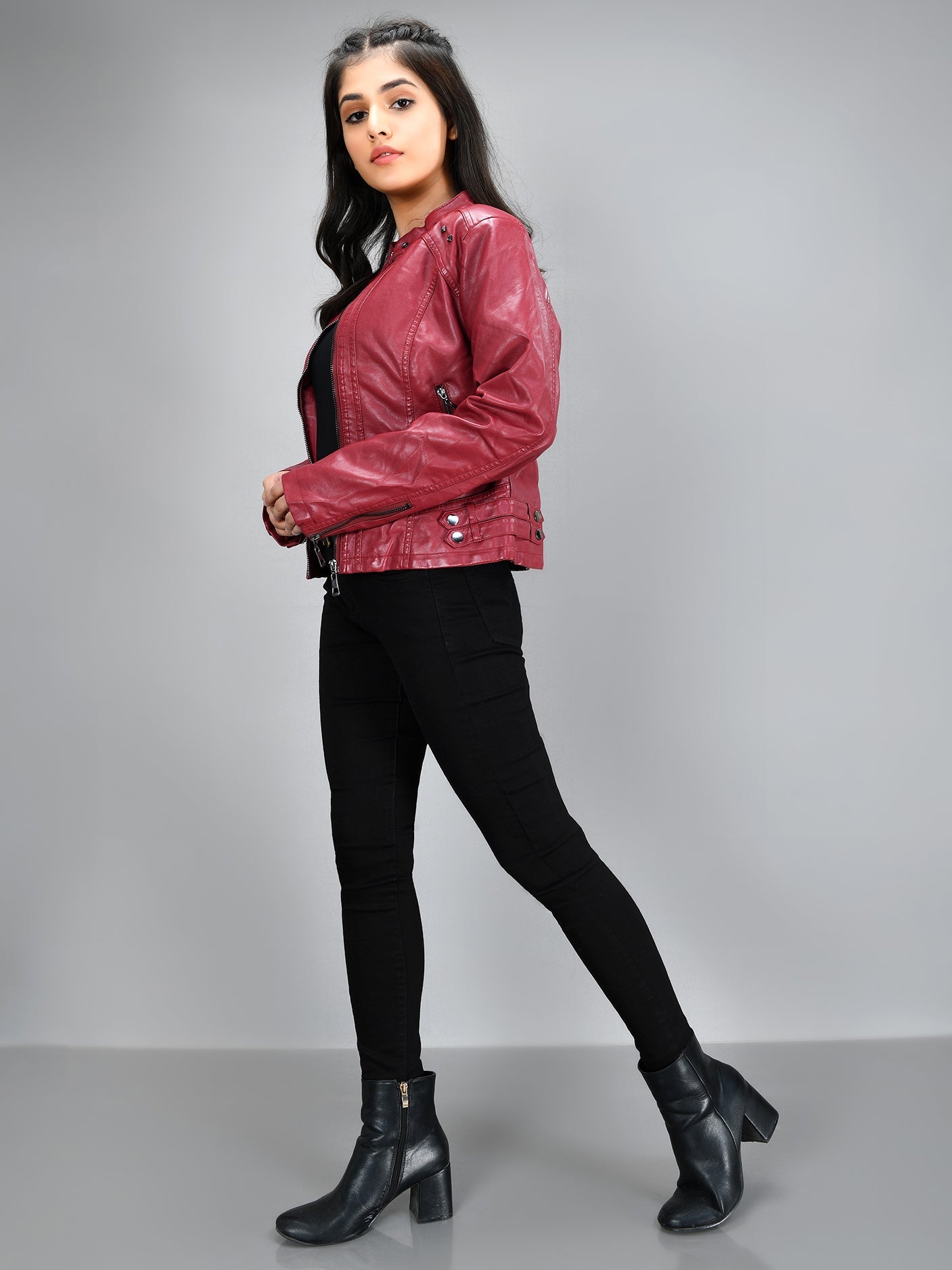 Limelight - Iconic Leather Jacket - Maroon