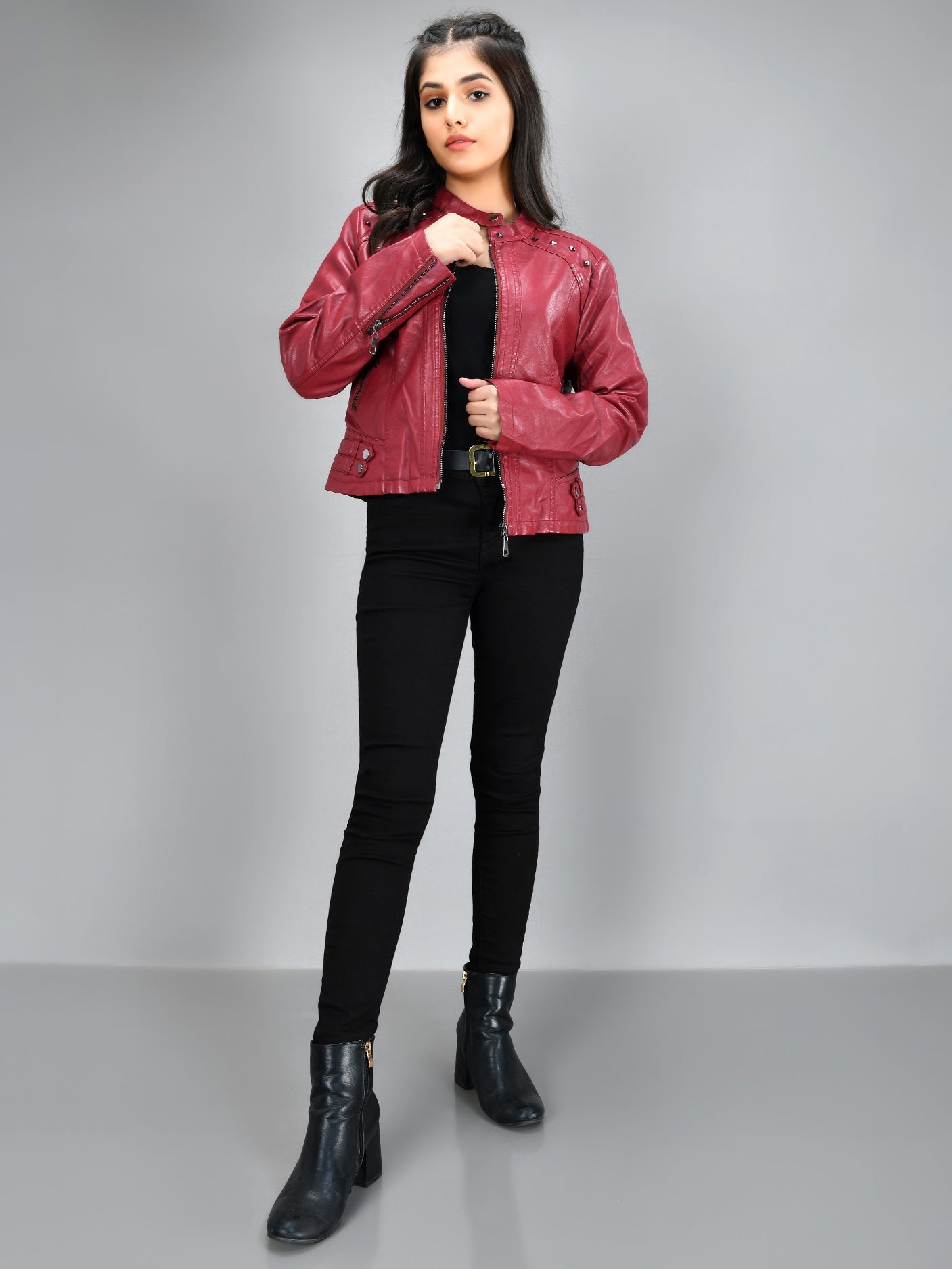 Limelight - Iconic Leather Jacket - Maroon