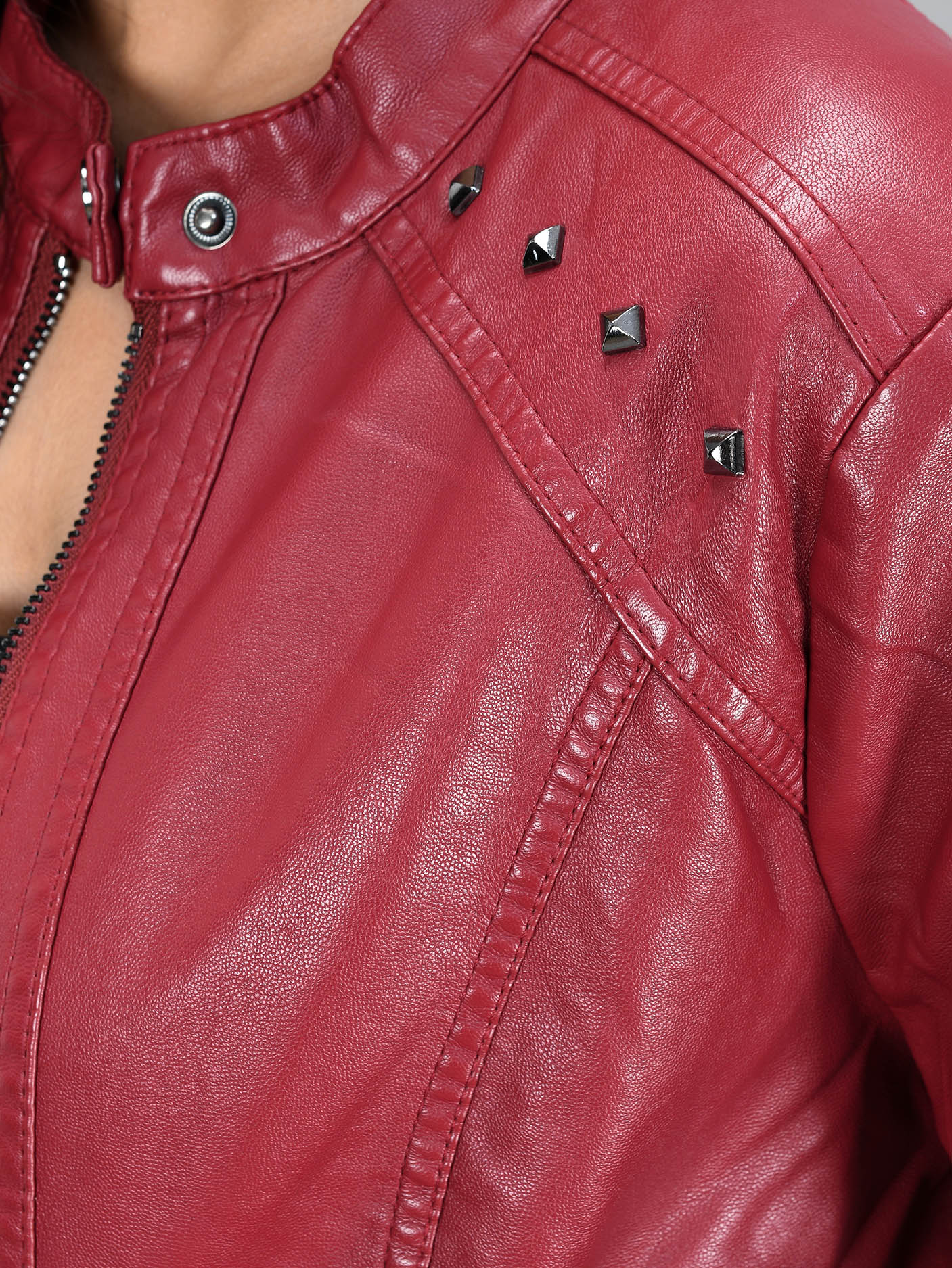 Limelight - Iconic Leather Jacket - Maroon