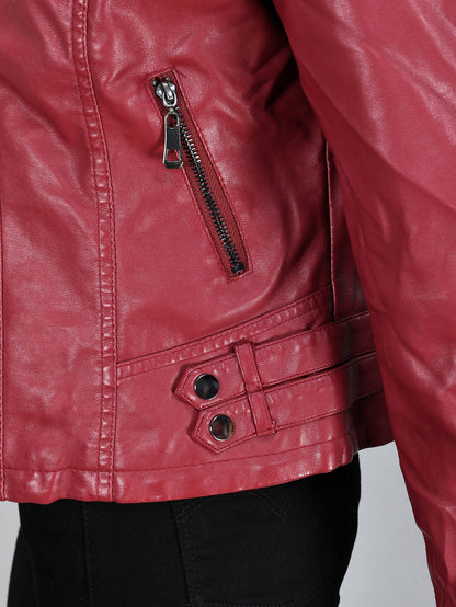 Limelight - Iconic Leather Jacket - Maroon