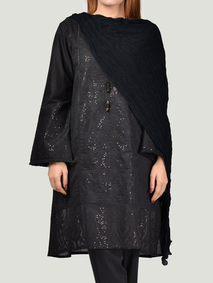 Limelight - Crushed Dupatta-Black