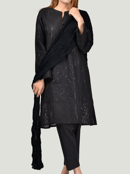 Limelight - Crushed Dupatta-Black