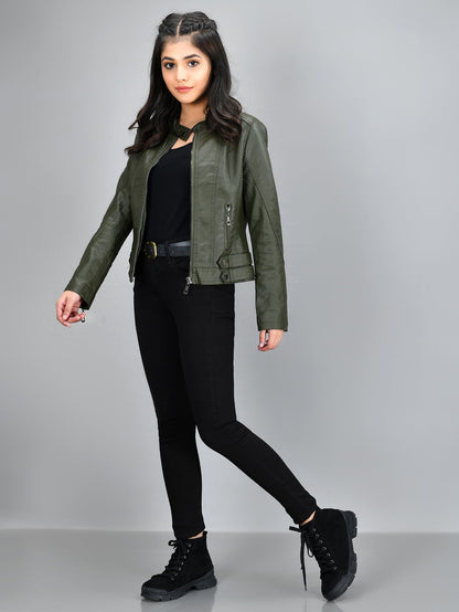 Limelight - Iconic Leather Jacket - Green