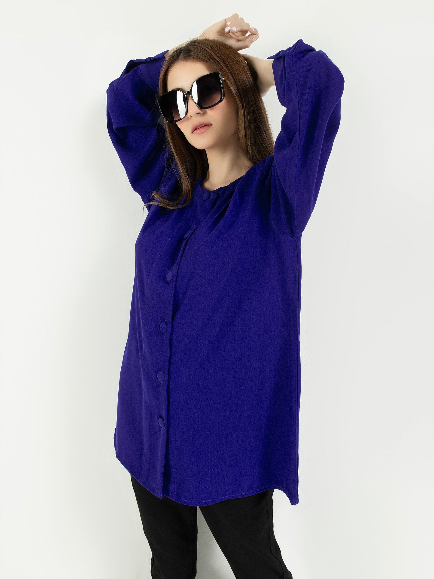 Limelight - Plain Buttoned Down Top