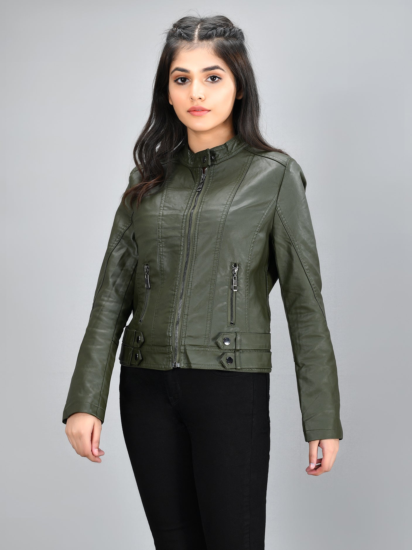 Limelight - Iconic Leather Jacket - Green