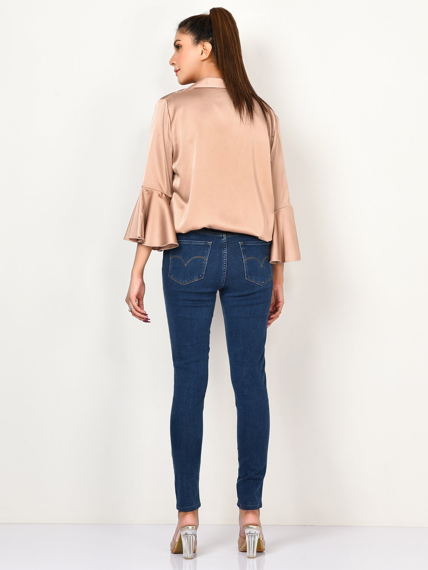 Limelight - Flare Sleeved Silk Top