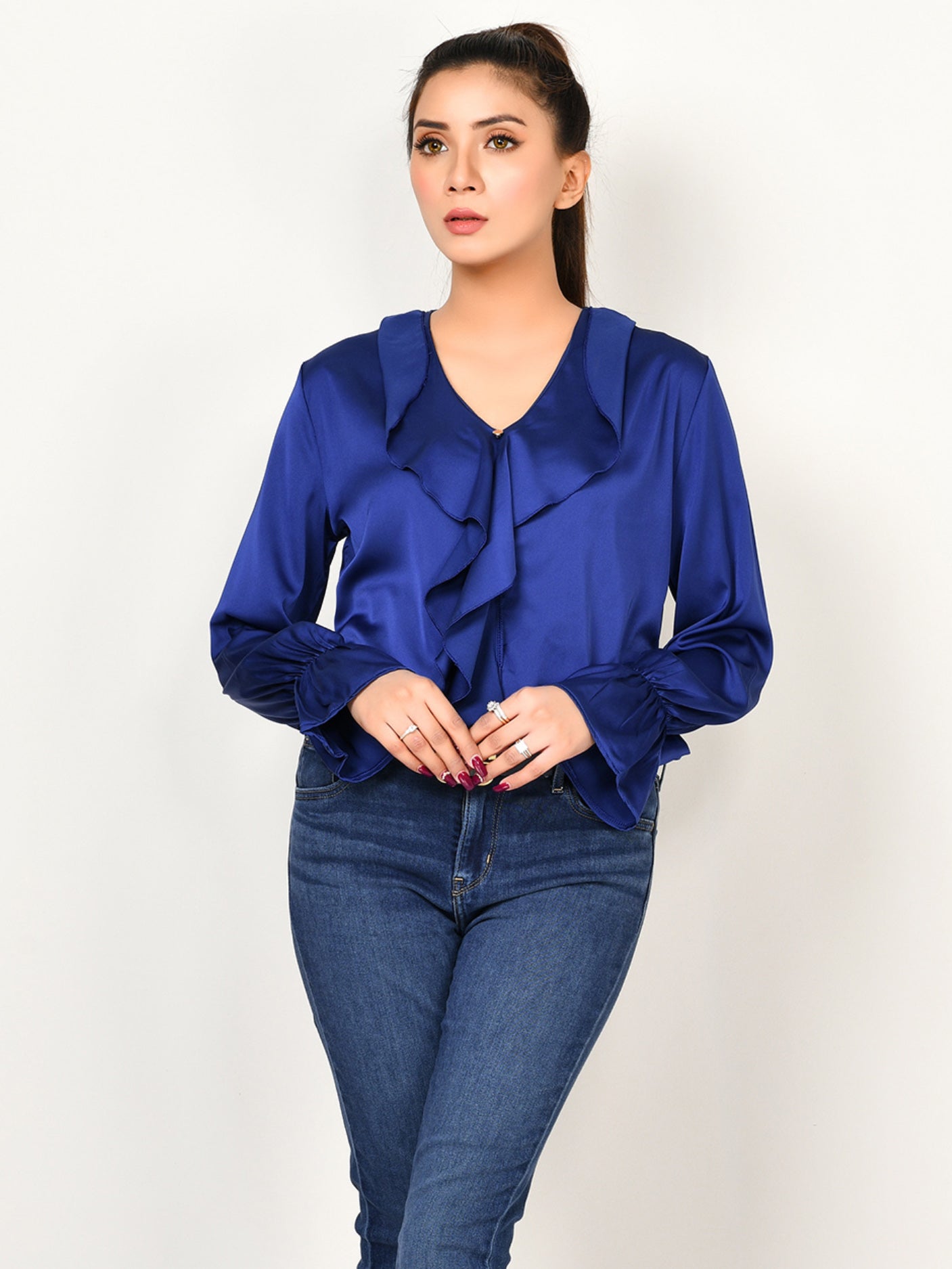 Limelight - Ruffled Silk top