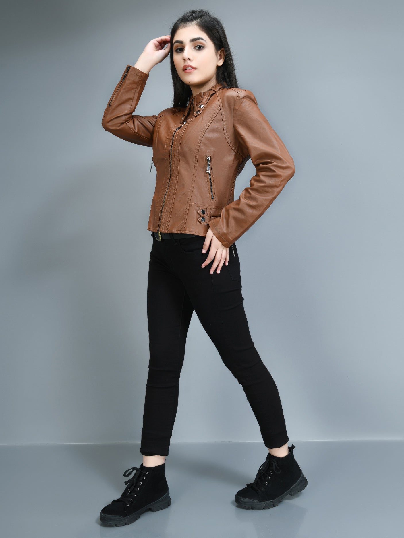 Limelight - Classic Leather Jacket - Brown