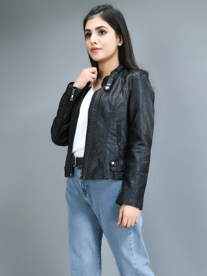 Limelight - Classic Leather Jacket - Black