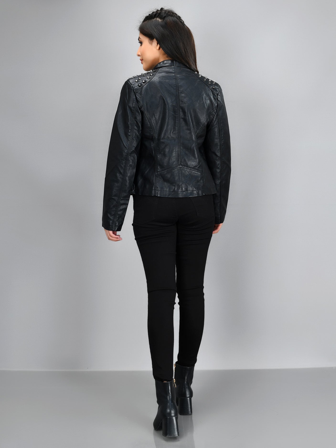 Limelight - Studded Leather Jacket - Black