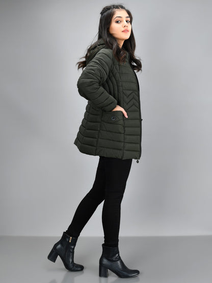 Limelight - Hooded Puffer Jacket - Green