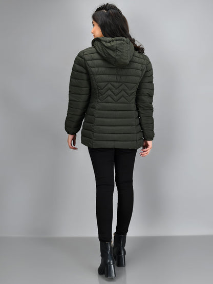 Limelight - Hooded Puffer Jacket - Green