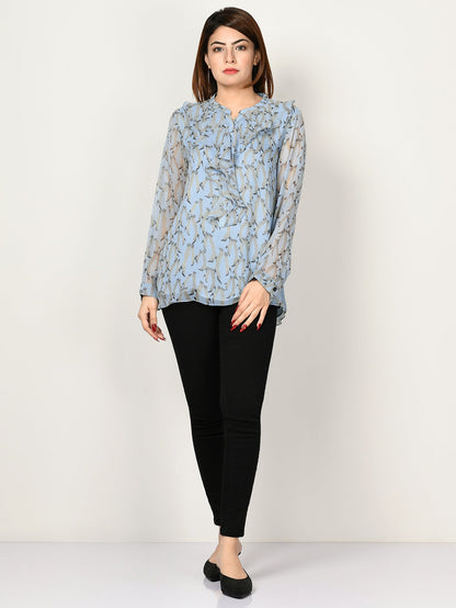 Limelight - Printed Chiffon Top