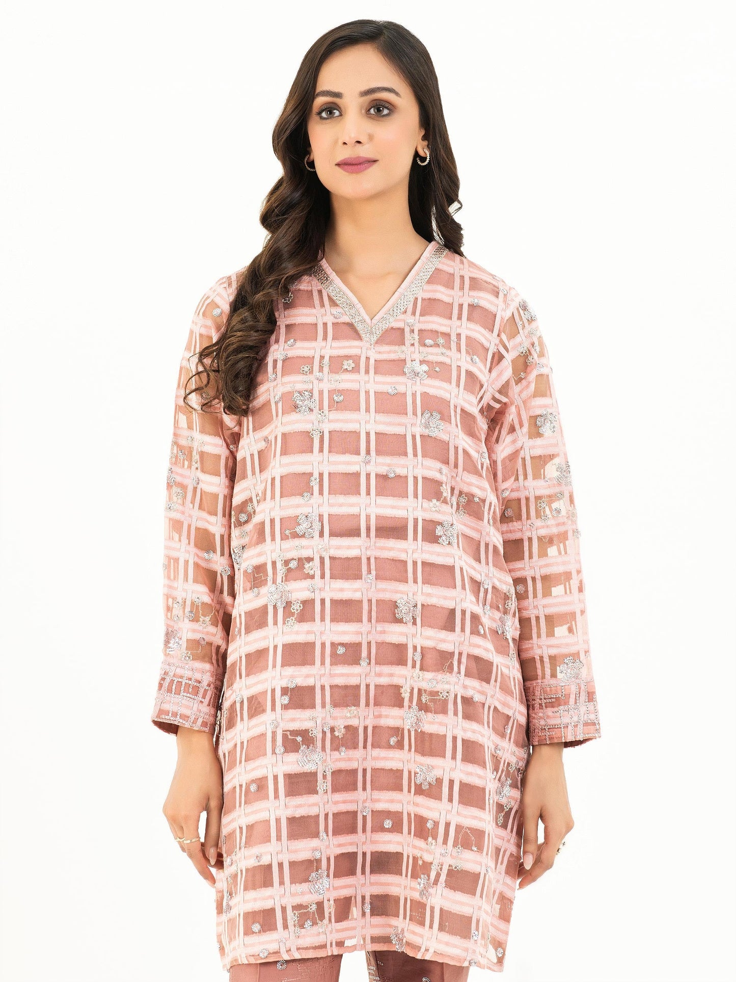 Limelight - 3 Piece Organza Suit-Embroidered (Pret)