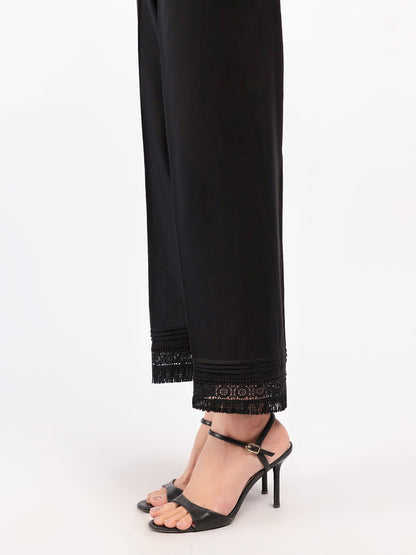 Embroidered Crepe Trousers
