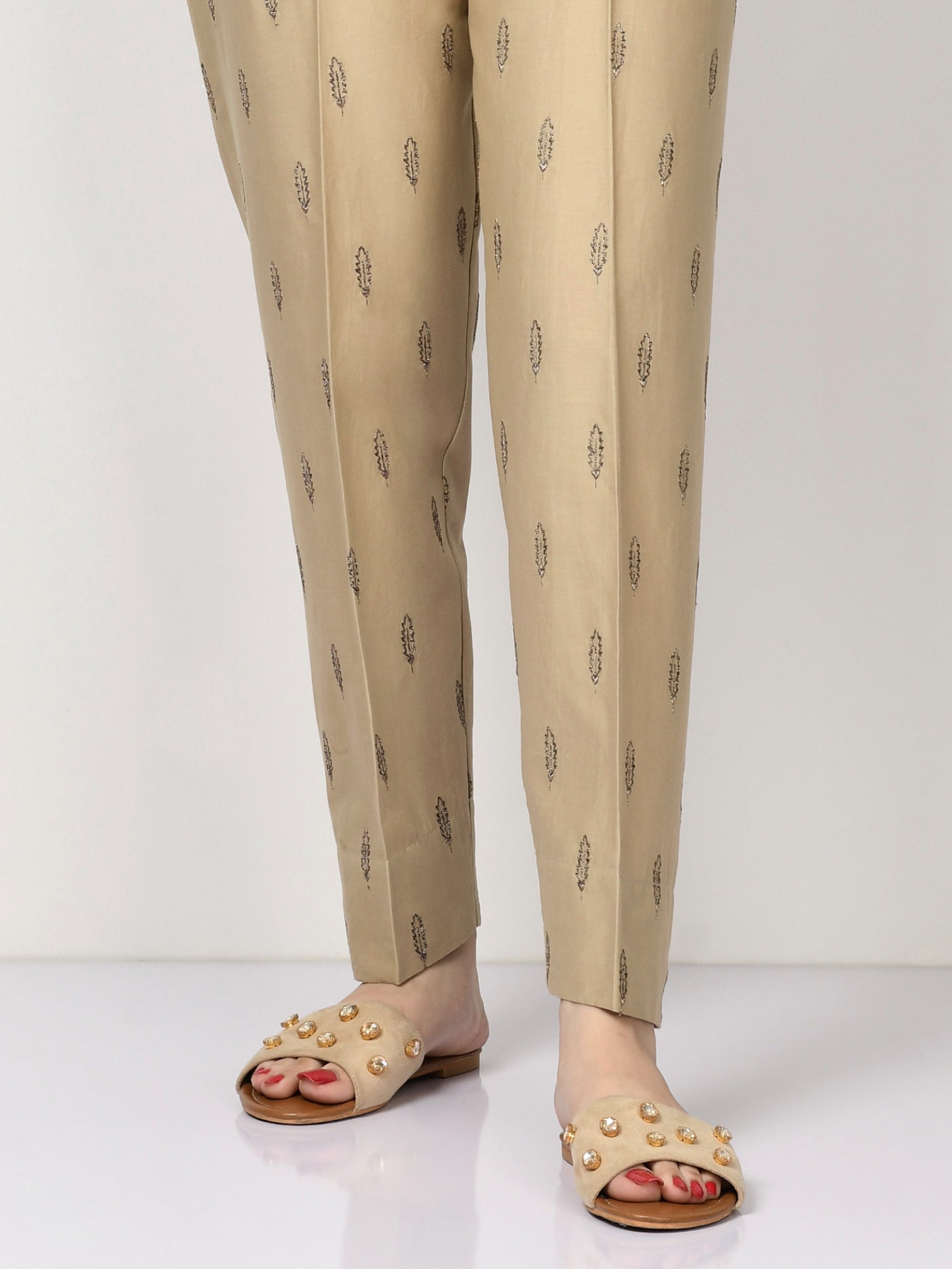 Limelight - Embroidered Winter Cotton Trouser