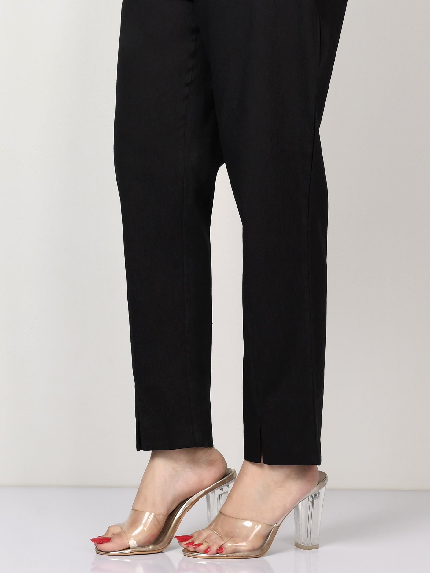 Limelight - Plain Cotton Trouser - Black