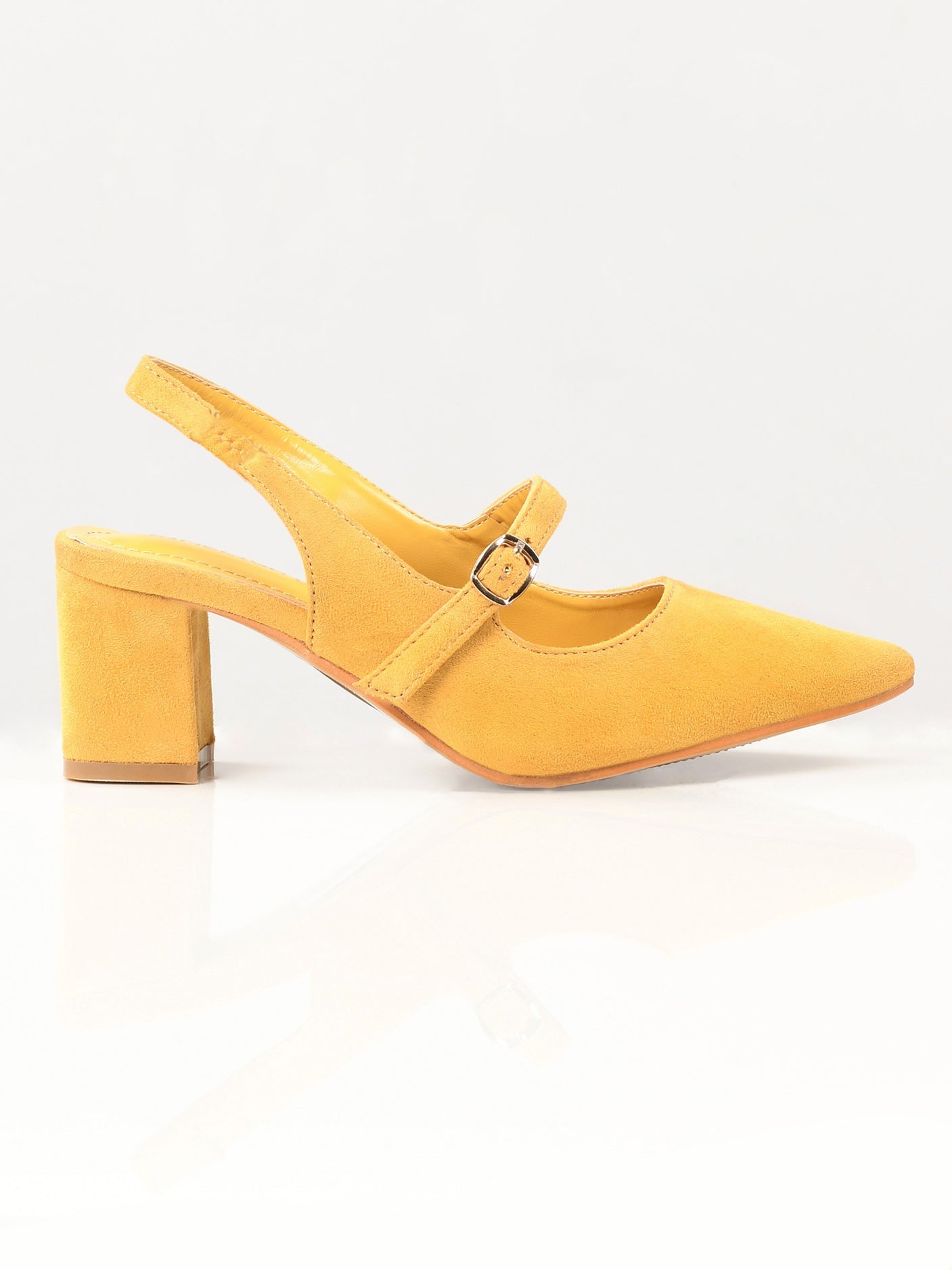 Limelight - Pointed Suede Heels - Yellow