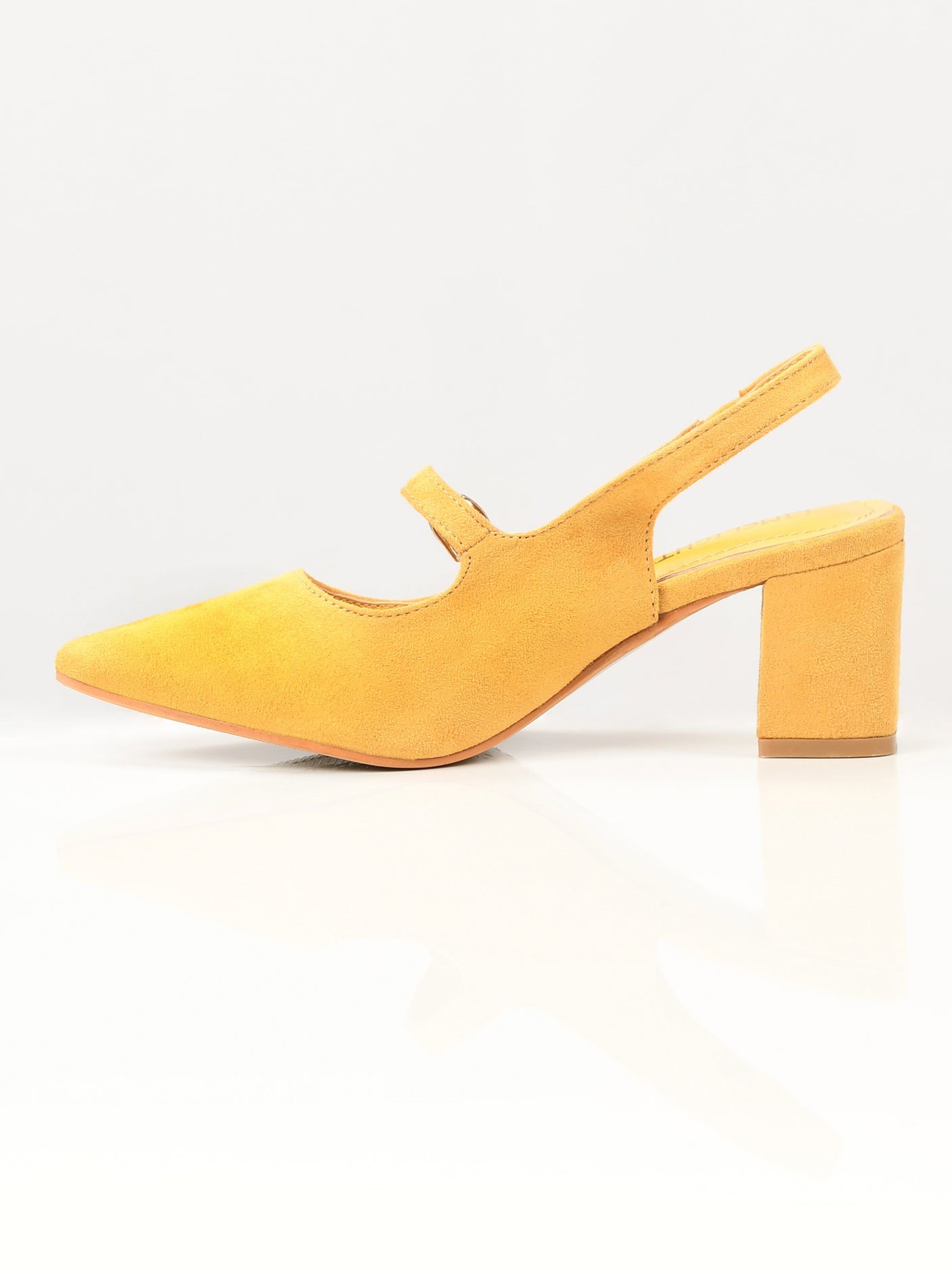 Limelight - Pointed Suede Heels - Yellow