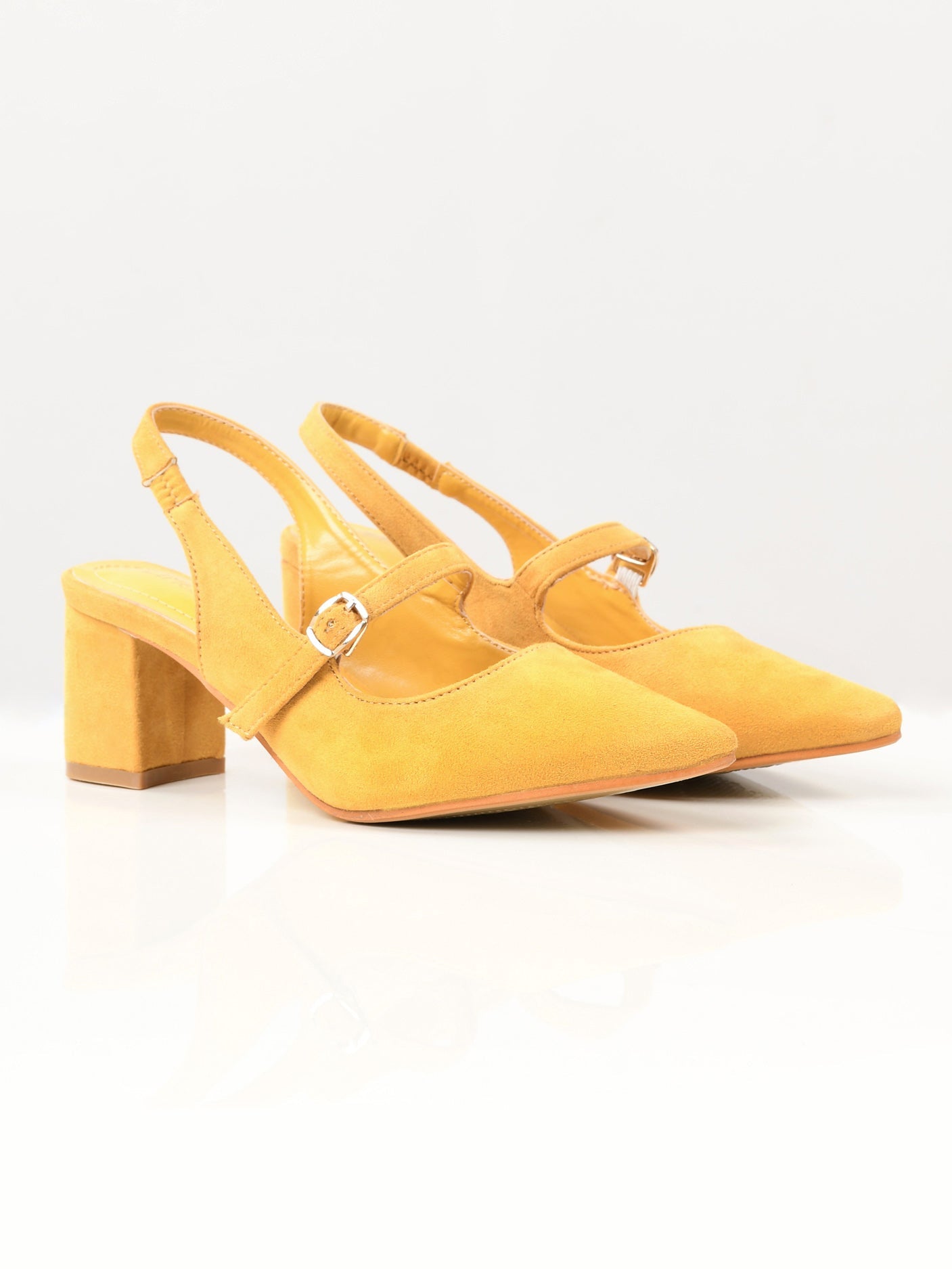 Limelight - Pointed Suede Heels - Yellow