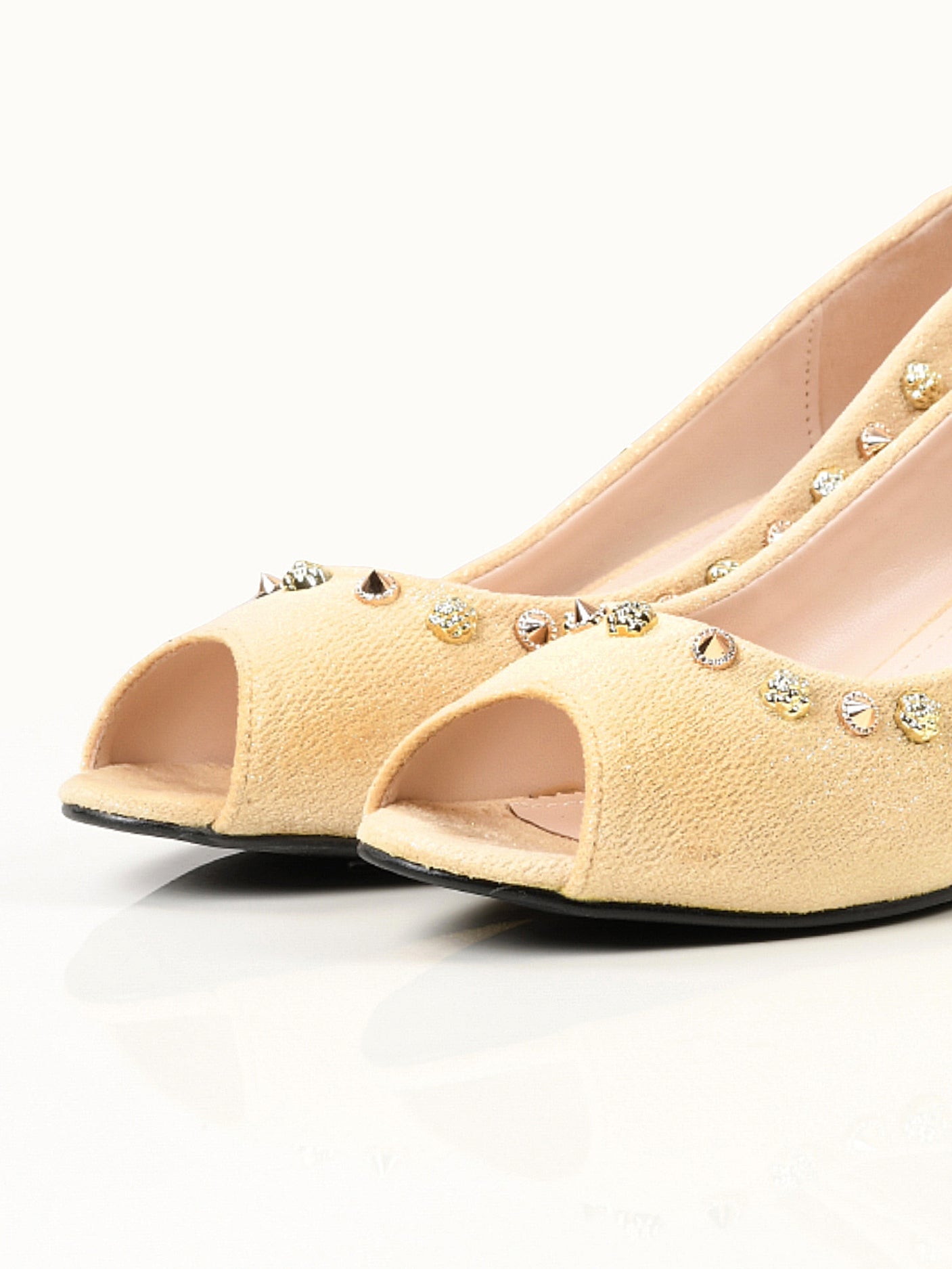 Limelight - Studded Wedges - Beige