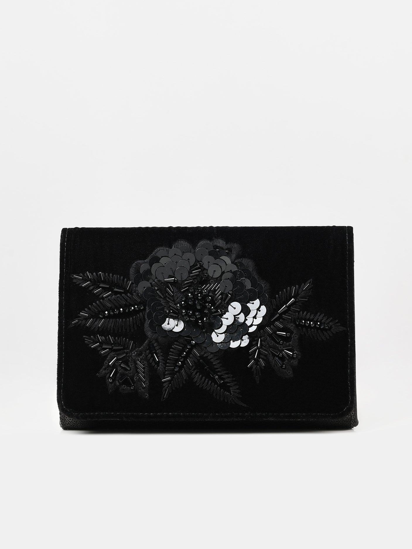 Limelight - Embellished Velvet Clutch