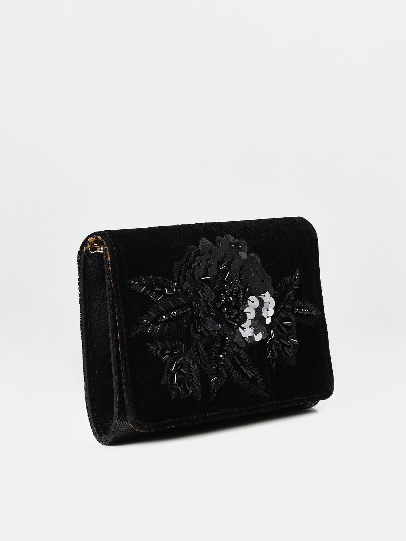 Limelight - Embellished Velvet Clutch