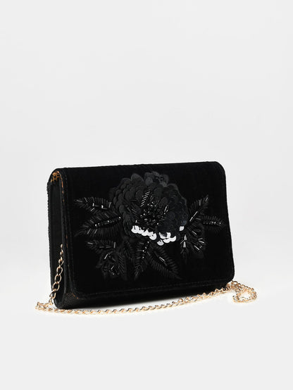 Limelight - Embellished Velvet Clutch