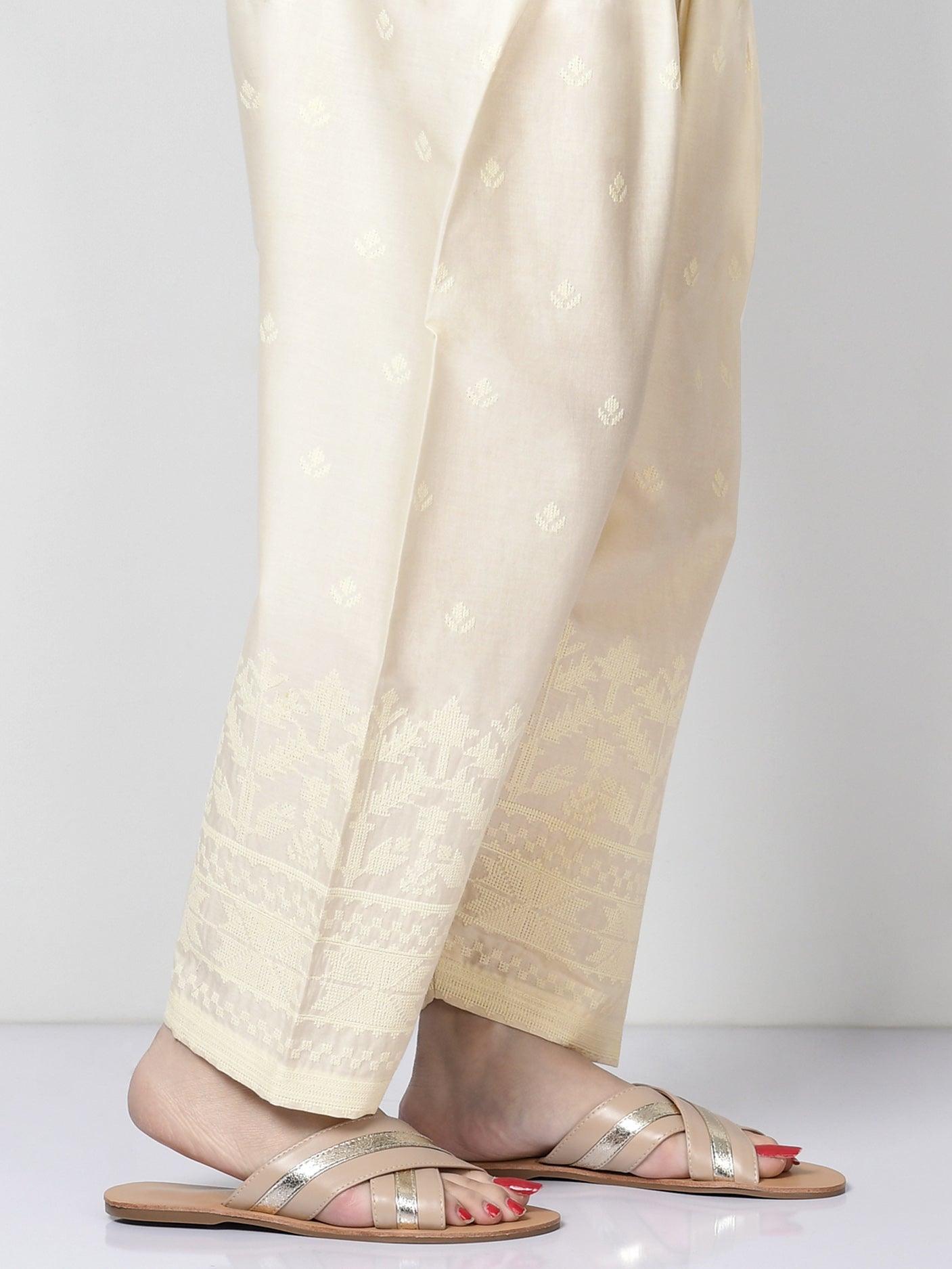 Limelight - Embroidered Winter Cotton Pants