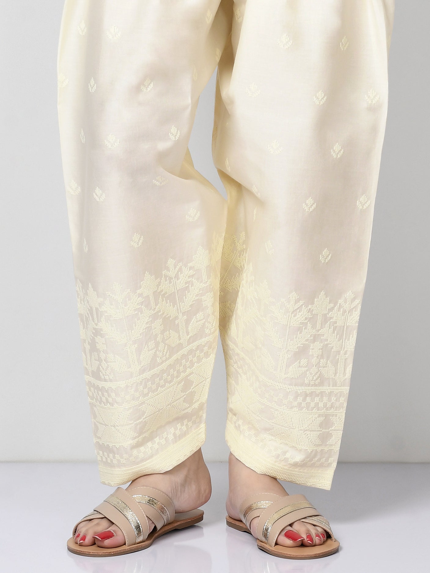 Limelight - Embroidered Winter Cotton Pants