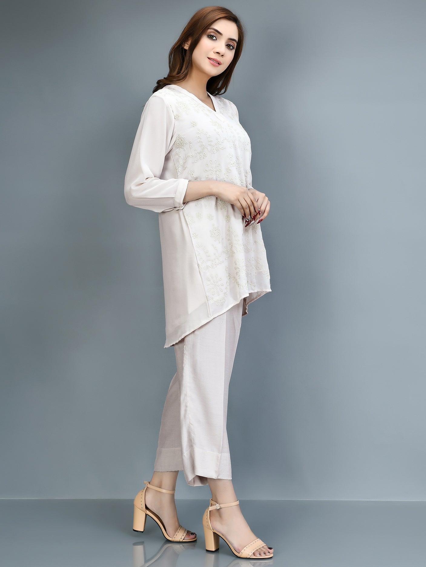 Limelight - Embroidered Chiffon Top