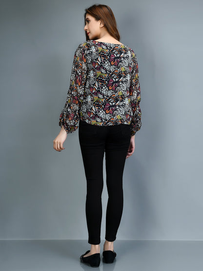 Limelight - Printed Chiffon Top