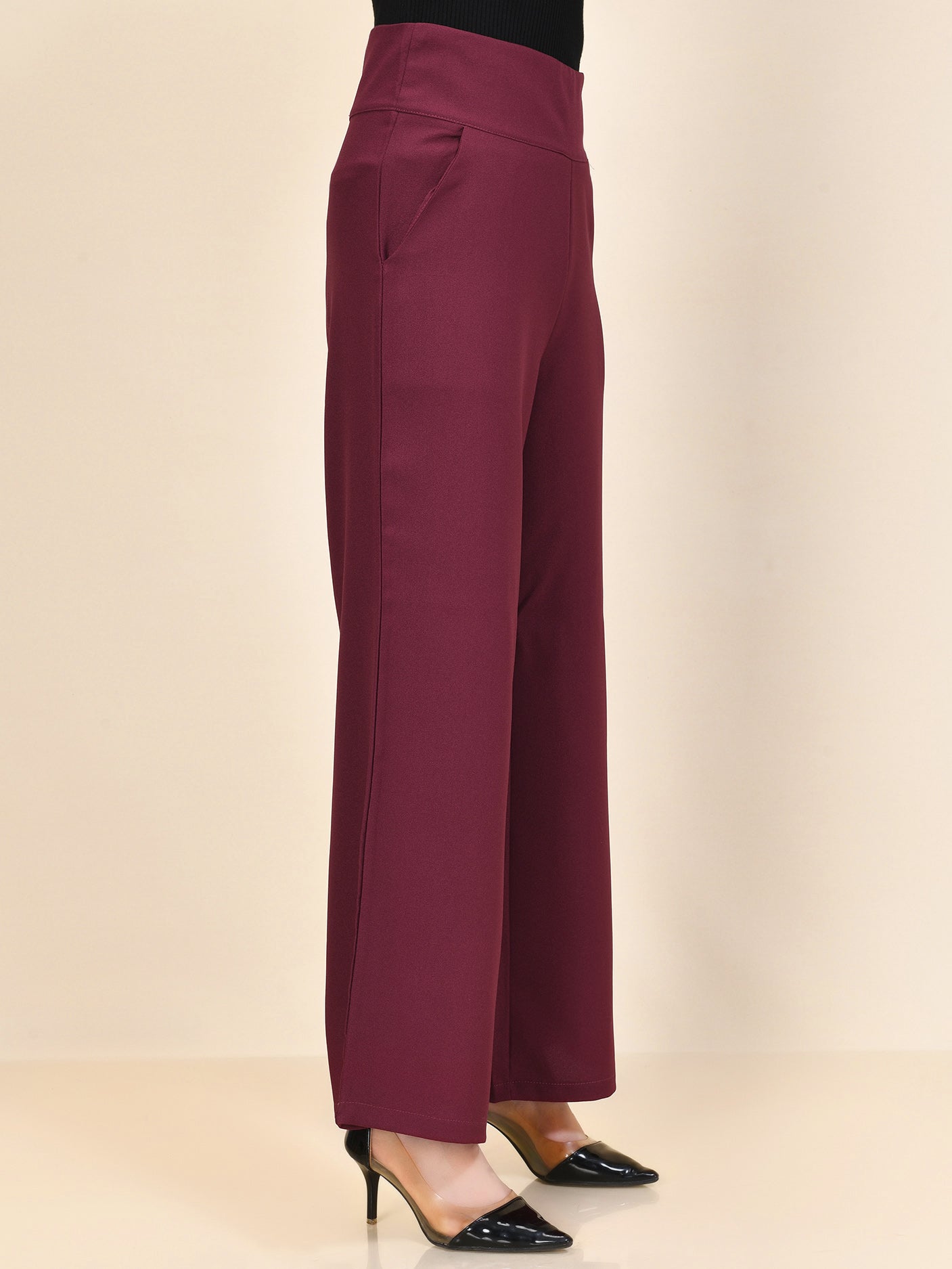 Limelight - Wide Grip Pants - Dark Maroon