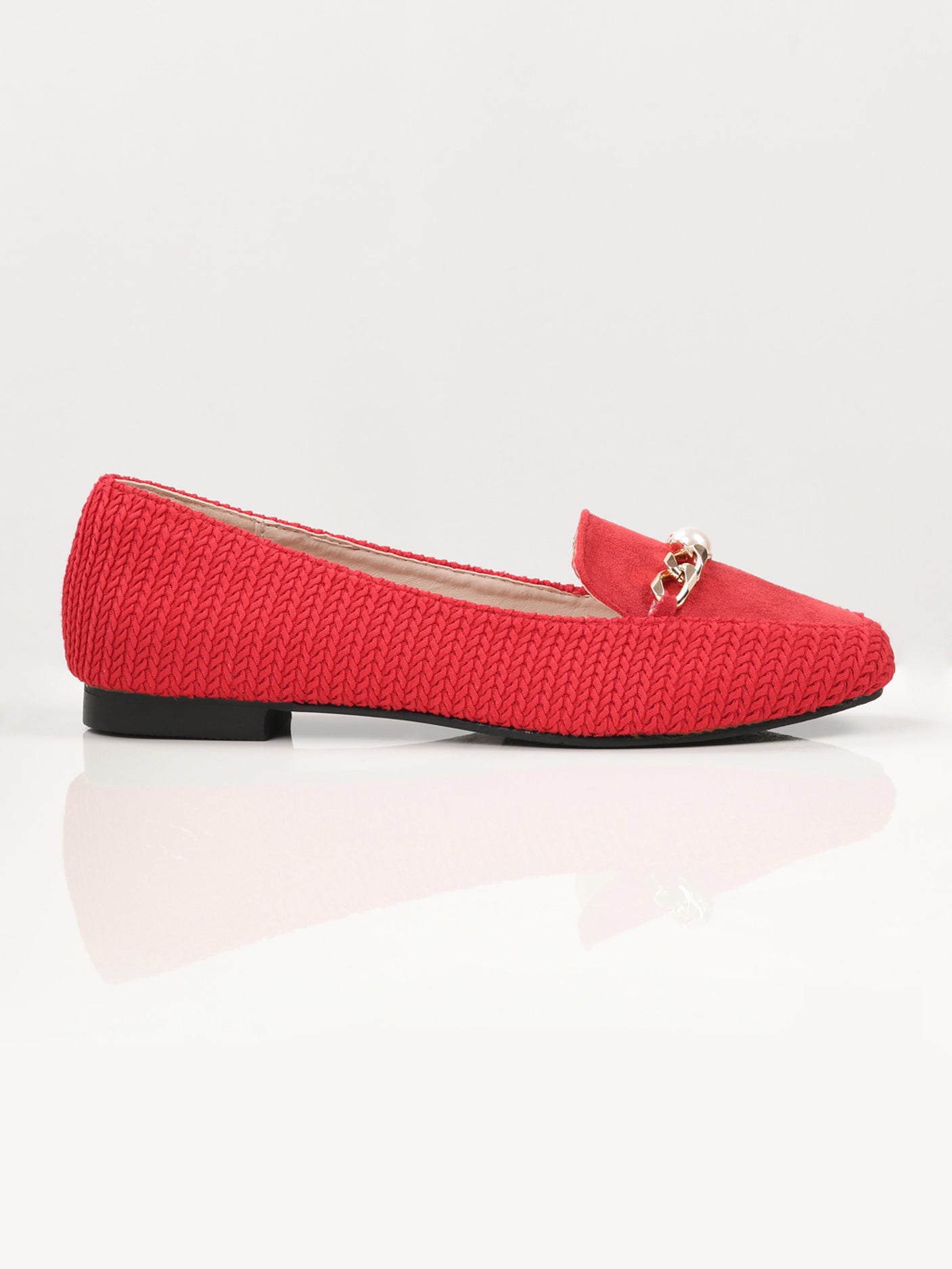 Limelight - Textured Chain Shoes - Red