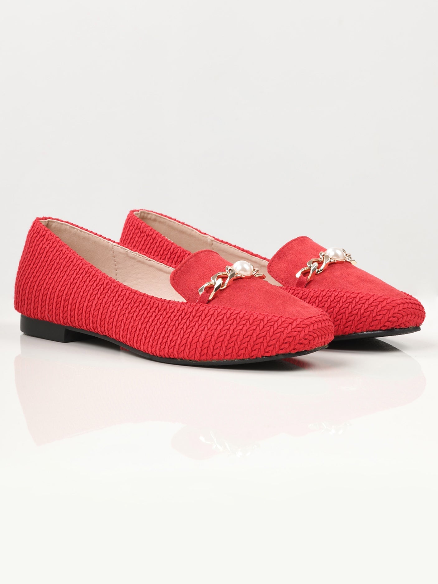 Limelight - Textured Chain Shoes - Red