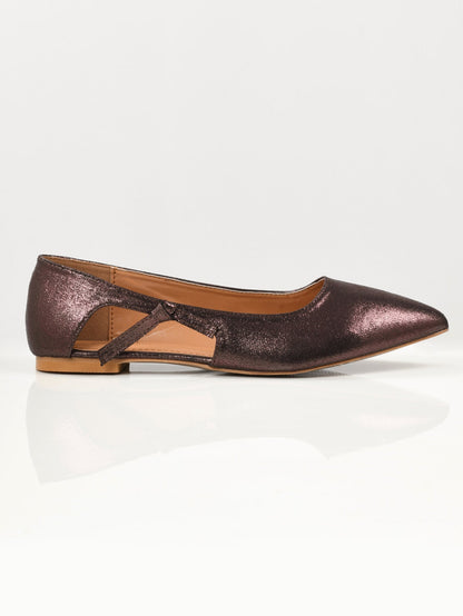 Limelight - Shiny Flat Shoes - Dark Purple