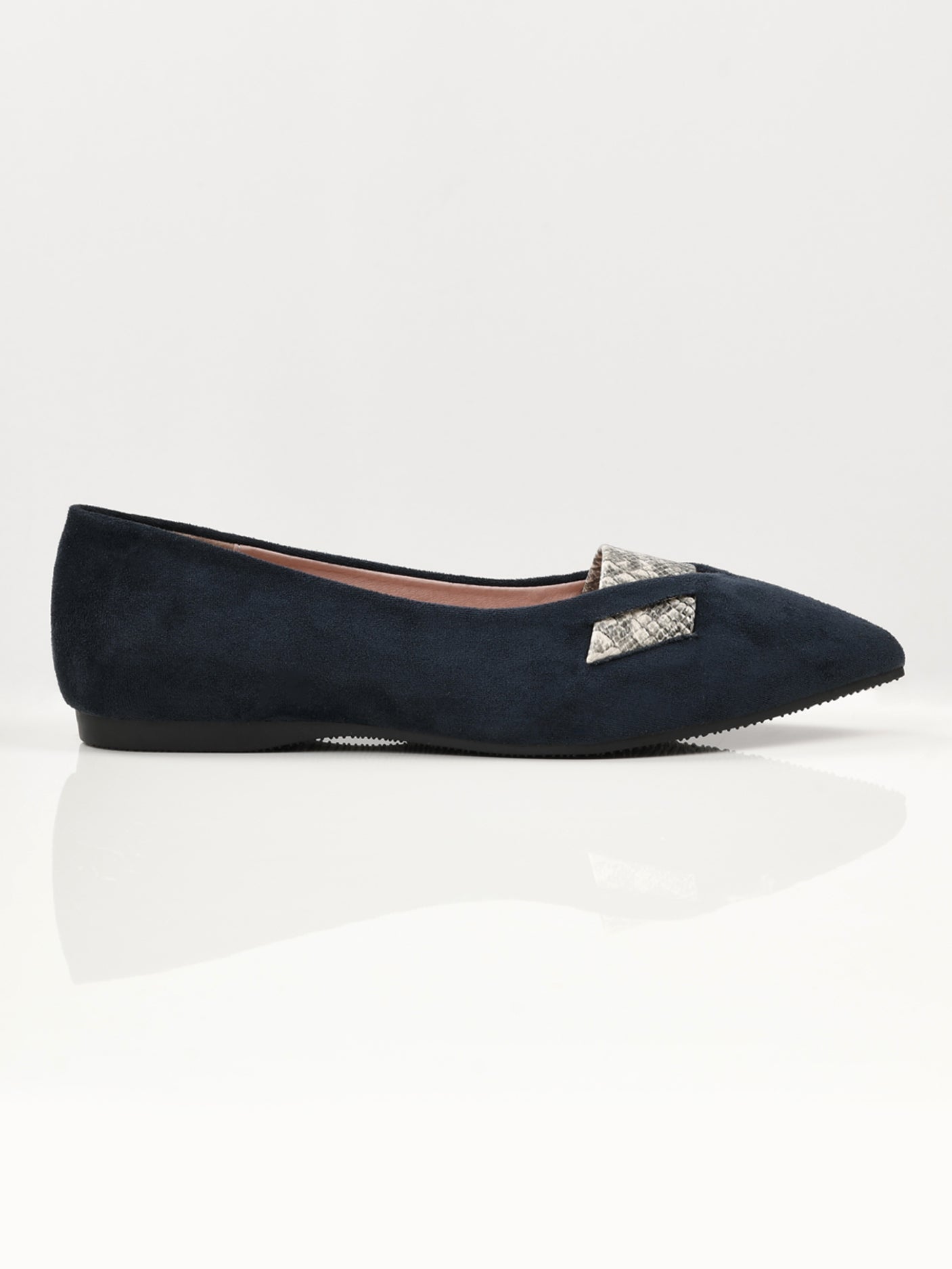 Limelight - Printed Stripe Shoes - Navy Blue