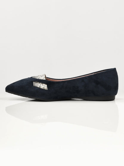 Limelight - Printed Stripe Shoes - Navy Blue