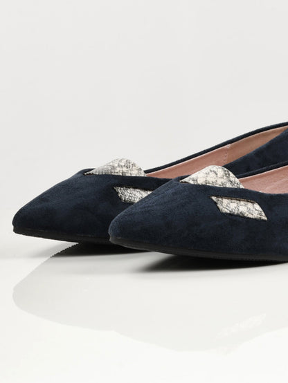 Limelight - Printed Stripe Shoes - Navy Blue