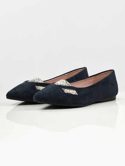 Limelight - Printed Stripe Shoes - Navy Blue