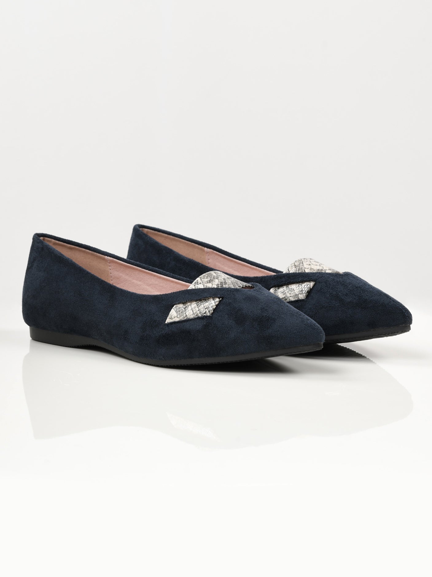 Limelight - Printed Stripe Shoes - Navy Blue