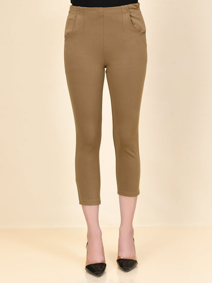 Limelight - Cropped Pants - Light Brown