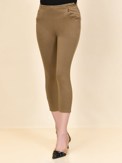 Limelight - Cropped Pants - Light Brown